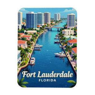 Íman Fort Lauderdale Flórida Canal Viagem 🌴