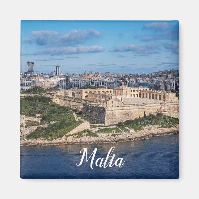 Íman Fort Manoel e Sliema de La Valetta, Malta (Frente)