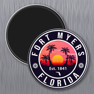 Íman Fort Myers Beach Retro - Florida Retro Souvenir
