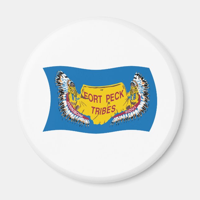 Íman Fort Peck Assiniboine Flag Magnet (Frente)