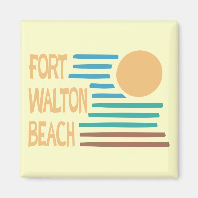 Íman Fort Walton Beach design geométrico (Frente)
