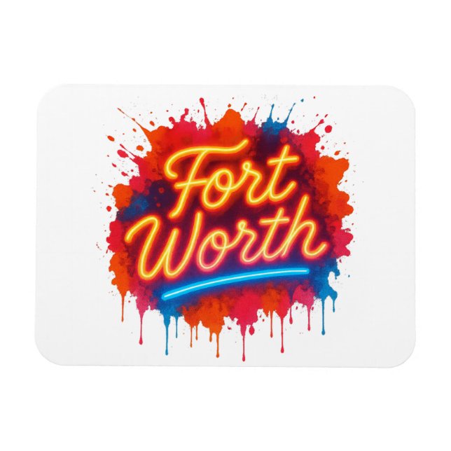 Íman Fort Worth Non Street-art design (Horizontal)