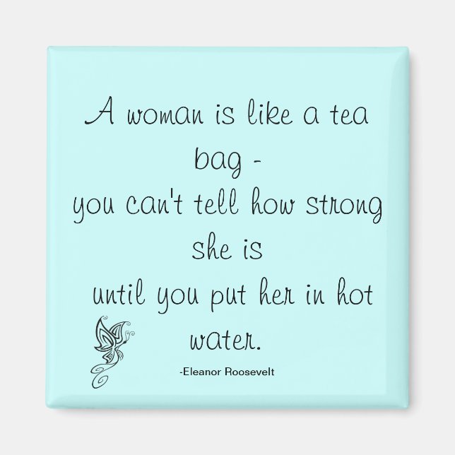 Íman Fortes Mulheres Citam Roosevelt Magnet (Frente)