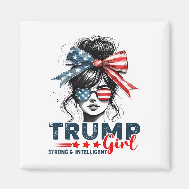 Íman Fortes Mulheres Inteligentes Para Trump Girl Mega (Frente)