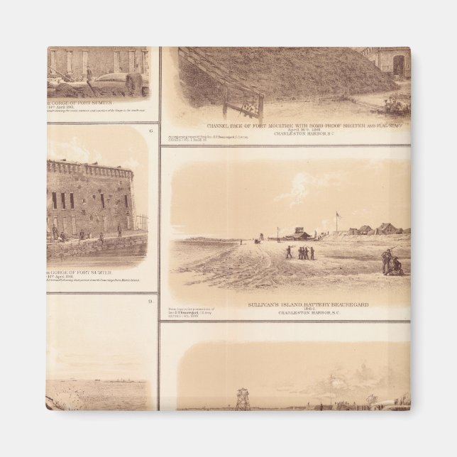 Íman Forts Sumter & Moultrie, Ilha de Sullivan (Frente)