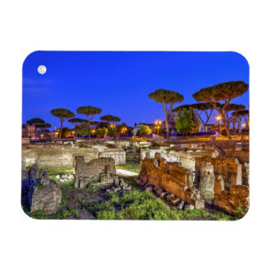 Íman Fórum Romano em Roma à noite, Itália - HDR