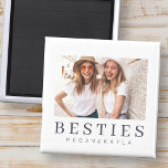 Íman Foto BFF de Melhores Amigos Modernos e Minimalista<br><div class="desc">Design é composto por tipografia divertida e divertida com fontes sans serif e serif. Adicionar uma foto personalizada.</div>