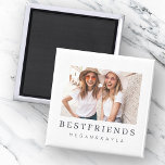 Íman Foto BFF dos Melhores Amigos do Chic Moderno<br><div class="desc">Design é composto por tipografia divertida e divertida com fontes sans serif e serif. Adicionar uma foto personalizada.</div>