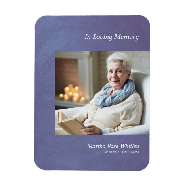 Íman Foto Caro, Lembre-se do efeito metálico azul faals (Vertical)