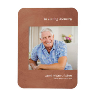 Íman Foto Caro, Lembre-se do efeito metálico Faux Brown