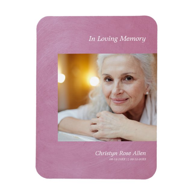 Íman Foto Caro, Lembre-se do efeito metálico Mauve Faux (Vertical)