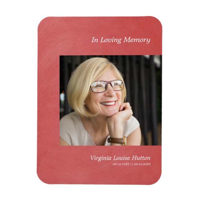 Íman Foto Caro Uma Memória - Faux Metal Effect Light (Vertical)