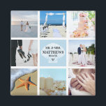Íman Foto Collage Magnet Wedding Favor Seashell<br><div class="desc">Encontre produtos coordenadores em nossa Coleção de Azul de Praia da praia ao largo!</div>
