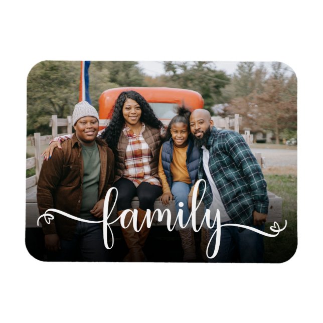 Íman Foto com Letra de Família  (Horizontal)