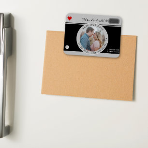 Íman Foto da Câmara Negra Casamento Único Salvar A Data