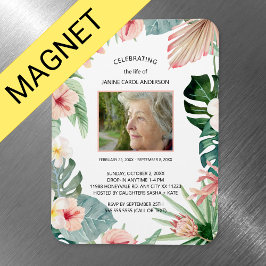 Íman Foto da celebração Tropical floral rosa