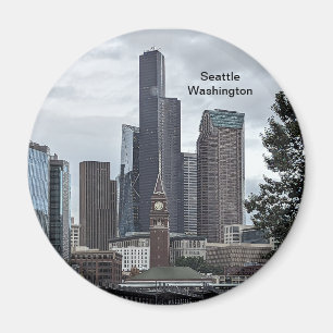 Íman Foto da cidade de Seattle Washington.