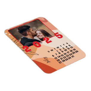 Íman Foto da família de calendário do mês de julho de 2