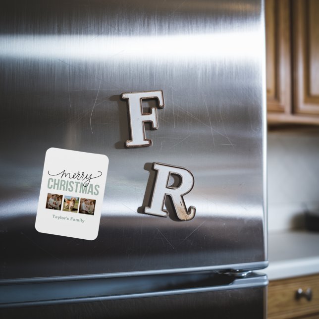 Íman Foto da Família de Espaços de Natal Personalizado  (Criador carregado)