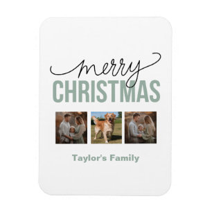 Íman Foto da Família de Espaços de Natal Personalizado