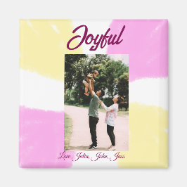 Íman Foto da família de fotos, cor-de-rosa amarela e al