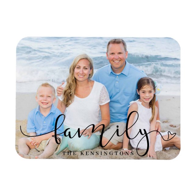 Íman Foto da família de tipografia de script elegante (Horizontal)