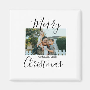 Íman Foto da família Feliz Natal, moderna e elegante ru
