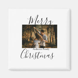 Íman Foto da família Feliz Natal, moderna e elegante ru