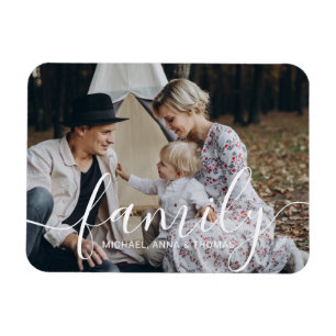 Íman Foto da família personalizada com nome personaliza