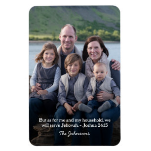 Íman Foto da família personalizada Joshua 24:15