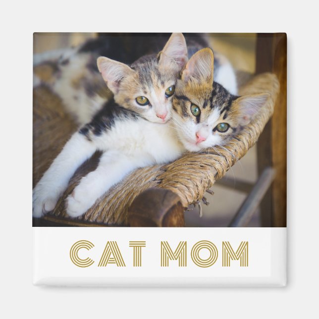 Íman Foto da Mãe de Gato Moderno (Frente)