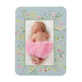 Íman Foto da Moldura de flor selvagem Elegante