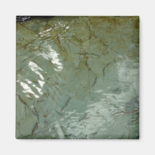 Íman Foto da Natureza do Rochedo Coberto por Água (Frente)