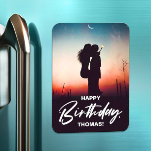 Íman Foto de Aniversário Moderno e Bonito e Feliz