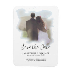 Íman Foto de Aquarela de Script Moderno Elegante Simple