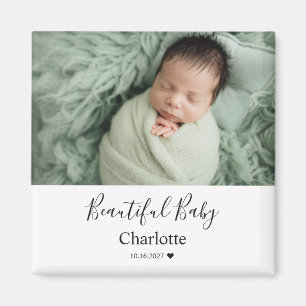Íman Foto de Bebê com Nome Personalizado Lembrança