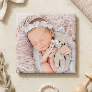 Íman Foto de Bebê Recém-Nascido Simples Moderno Present