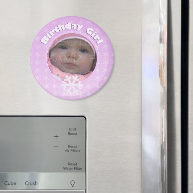 Íman Foto de Birthday Girl Winter Onederland (In Situ (Fridge))