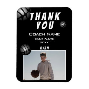 Íman Foto de Bola de Basquete Moderno Obrigado Treinado