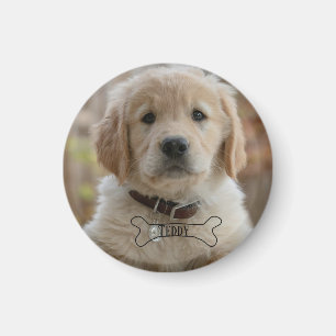 ÍMAN FOTO DE CACHORRINHO DE CÃO NOME OSSO MELHOR MÃE PA