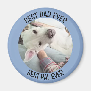 Íman Foto de Cachorro Bonito com o Melhor Pai Pal Denim