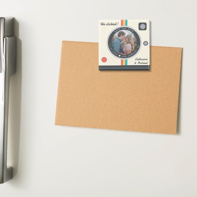 Íman Foto de Casal de Câmera Instantânea Salva A Data (Criador carregado)