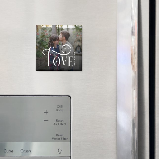 Íman Foto de Casal de Noivos Personalizada com Roteiro  (In Situ (Fridge))