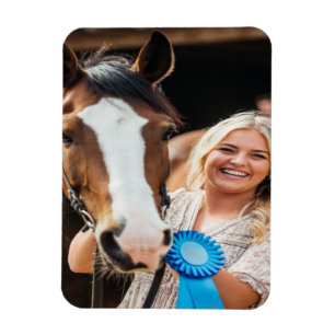 Íman Foto de cavalo de exposição de gado personalizada