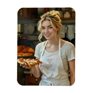 Íman Foto de Comer Pizza Personalizar Customizar
