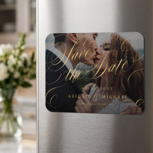 Íman Foto de convite de data de salva em caligrafia clá