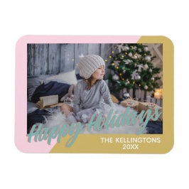 Íman Foto de Feriados Felizes Geométricos bonito e Mode