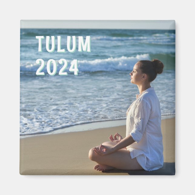 Íman Foto de Férias de Praia (Frente)