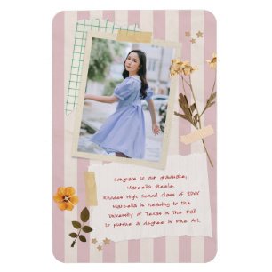 Íman Foto de Formatura no Estilo Álbum de Recortes com 