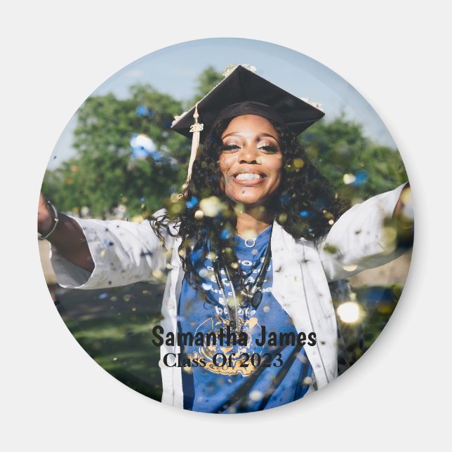 Íman Foto de Formatura Personalizada com Nome (Frente)